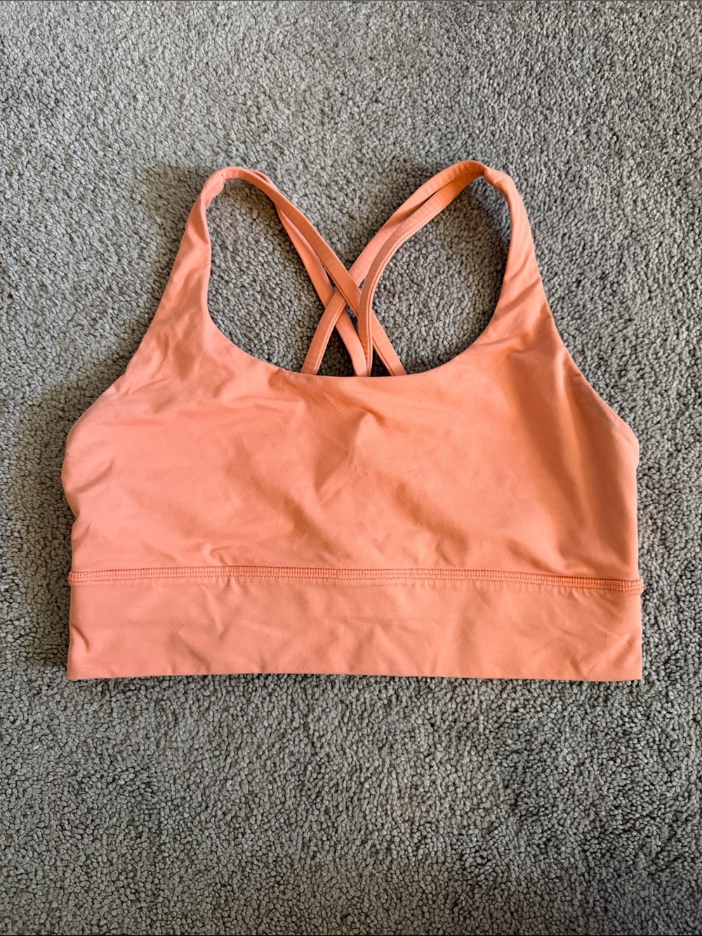 Lululemon Energy Longline Bra - Coral Peach
